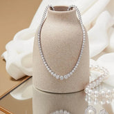 Moissanite Tennis Necklace for Women – 925 Sterling Silver Diamond-Look Chain Jewelry