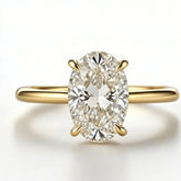 Oval Moissanite Ring for Women – 1 CT Silver Solitaire Engagement Style Jewelry