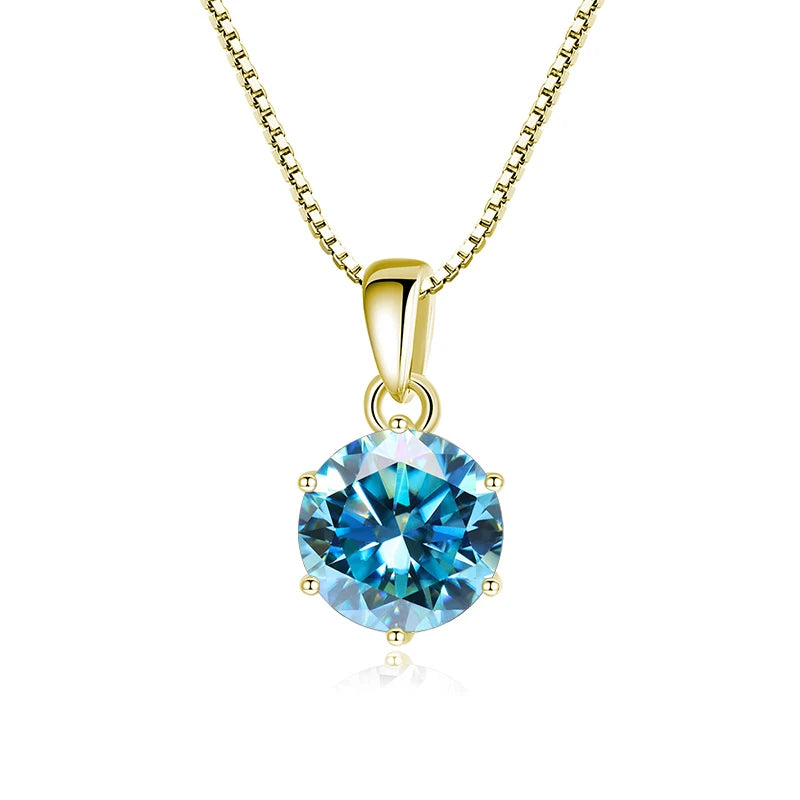 Moissanite butterfly pendant necklace in 925 sterling silver
