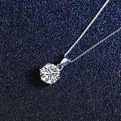Moissanite butterfly pendant necklace in 925 sterling silver
