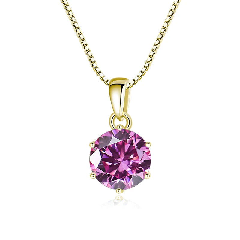 Women’s sterling silver moissanite jewelry necklace
