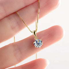 Elegant silver butterfly pendant with diamond-like sparkle
