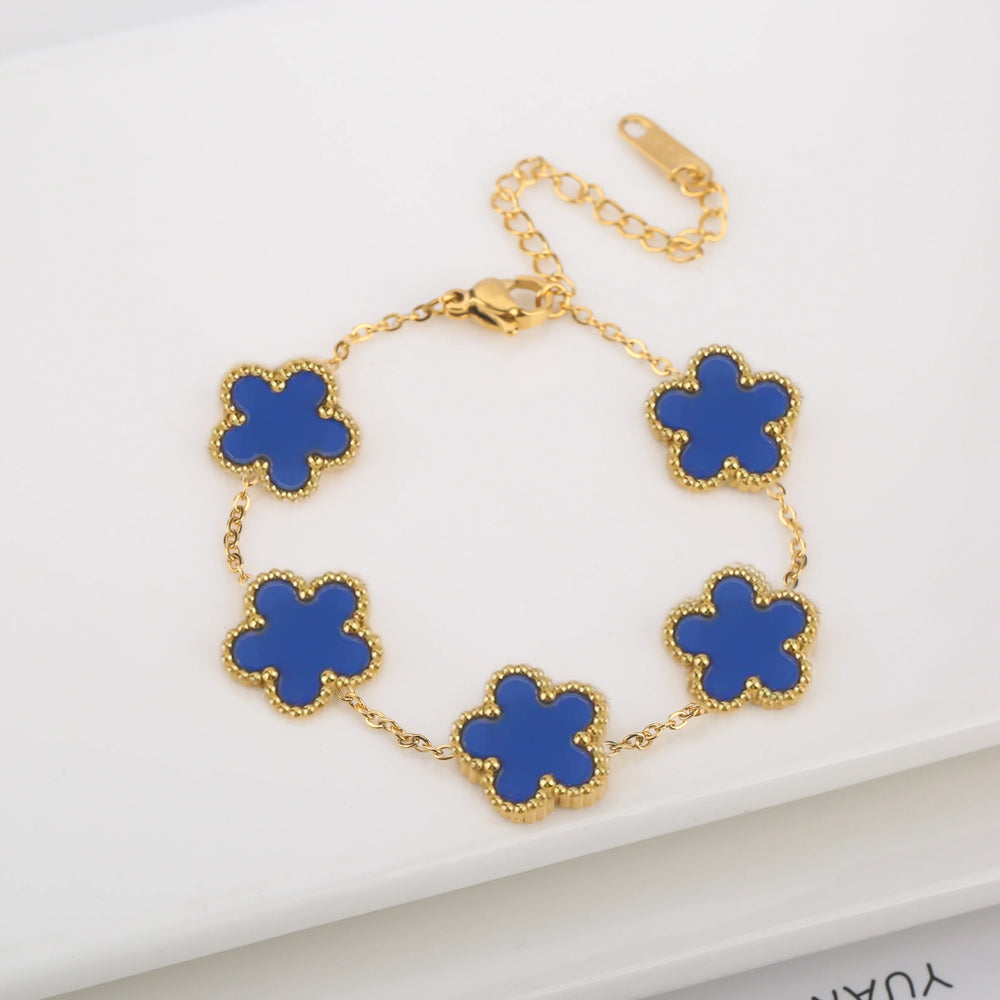 Stylish clover inspired bracelet symbolizing luck and love
