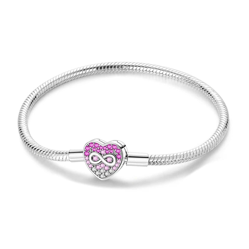 Sterling Silver Heart Charm Bracelet for Women – Gold Plated 925 Silver Jewelry