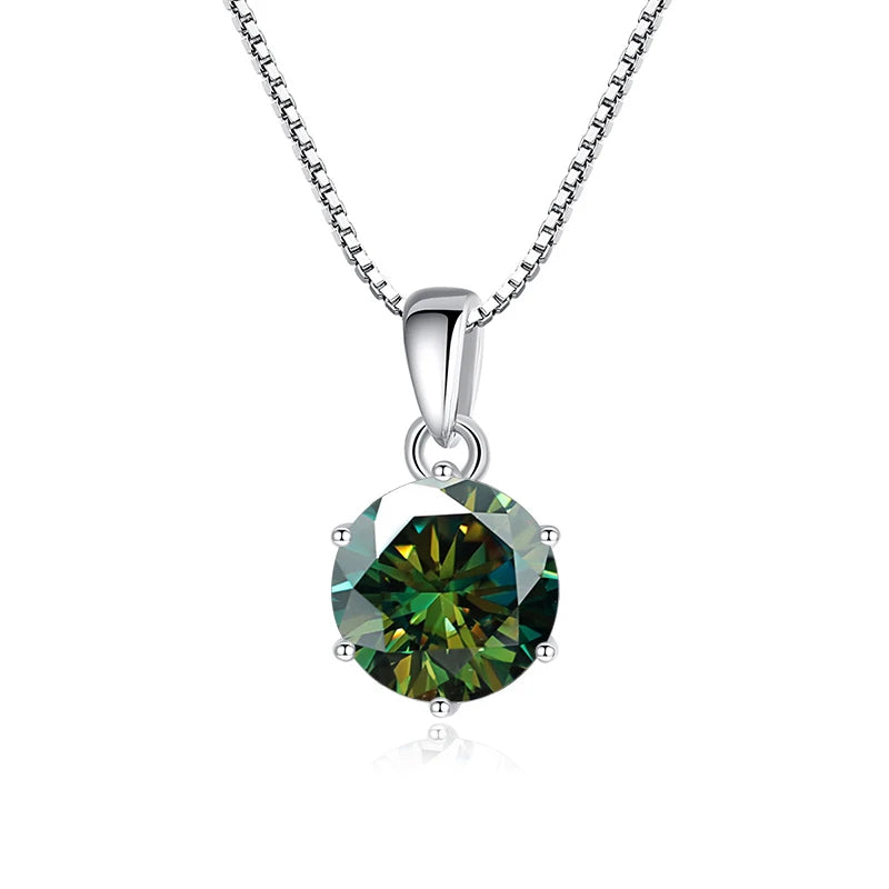 Moissanite butterfly pendant necklace in 925 sterling silver
