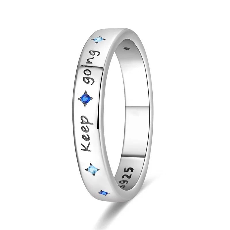 Lightweight sterling silver star jewelry ring for women
