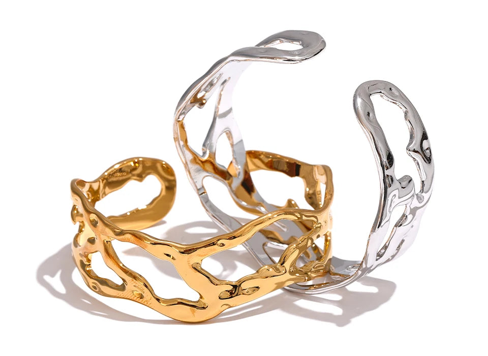Lightweight stainless steel cuff bracelet for women
