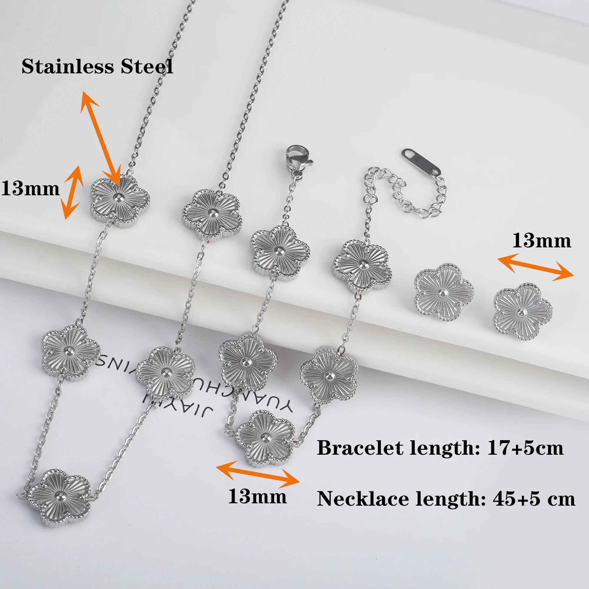 Lightweight stainless steel symbolic charm bracelet for women
