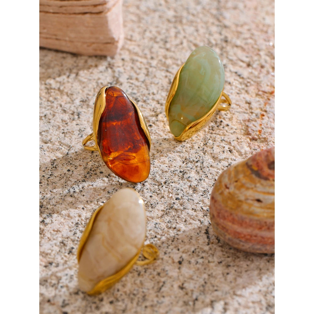 Women’s modern geometric resin adjustable jewelry
