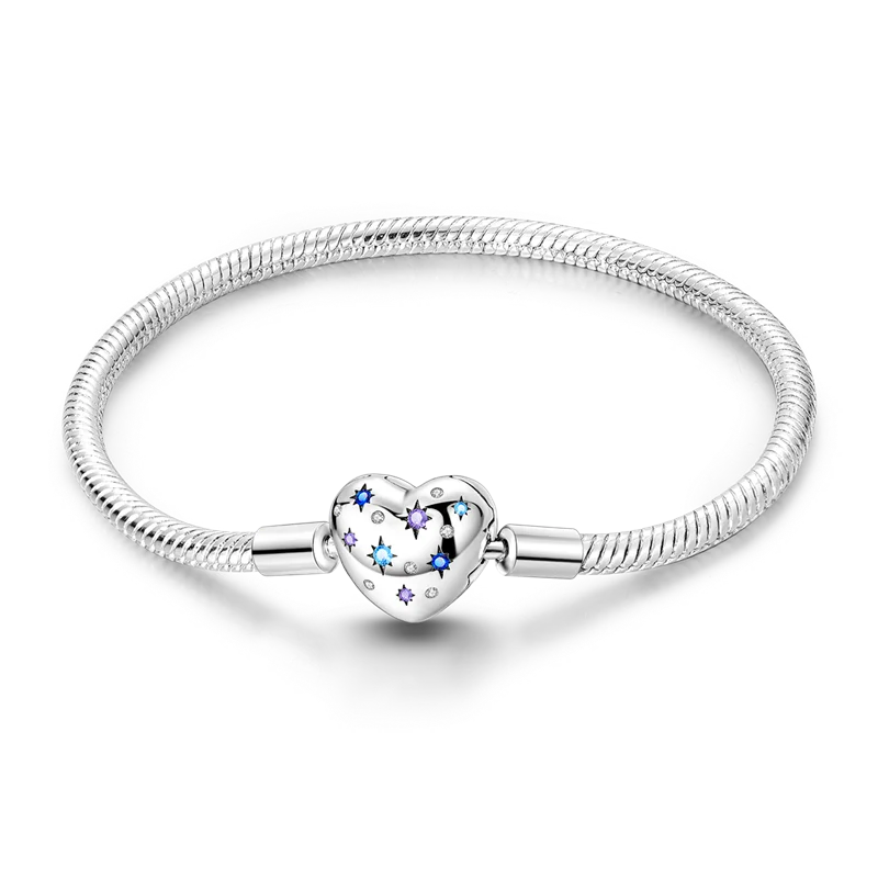 Sterling Silver Heart Charm Bracelet for Women – Gold Plated 925 Silver Jewelry