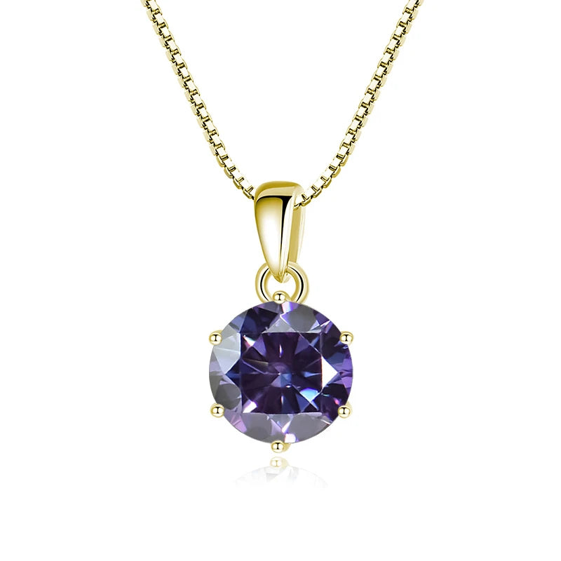 Women’s sterling silver moissanite jewelry necklace
