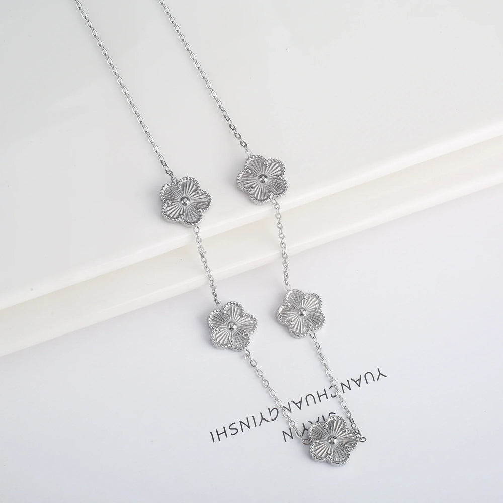 Stylish clover inspired bracelet symbolizing luck and love