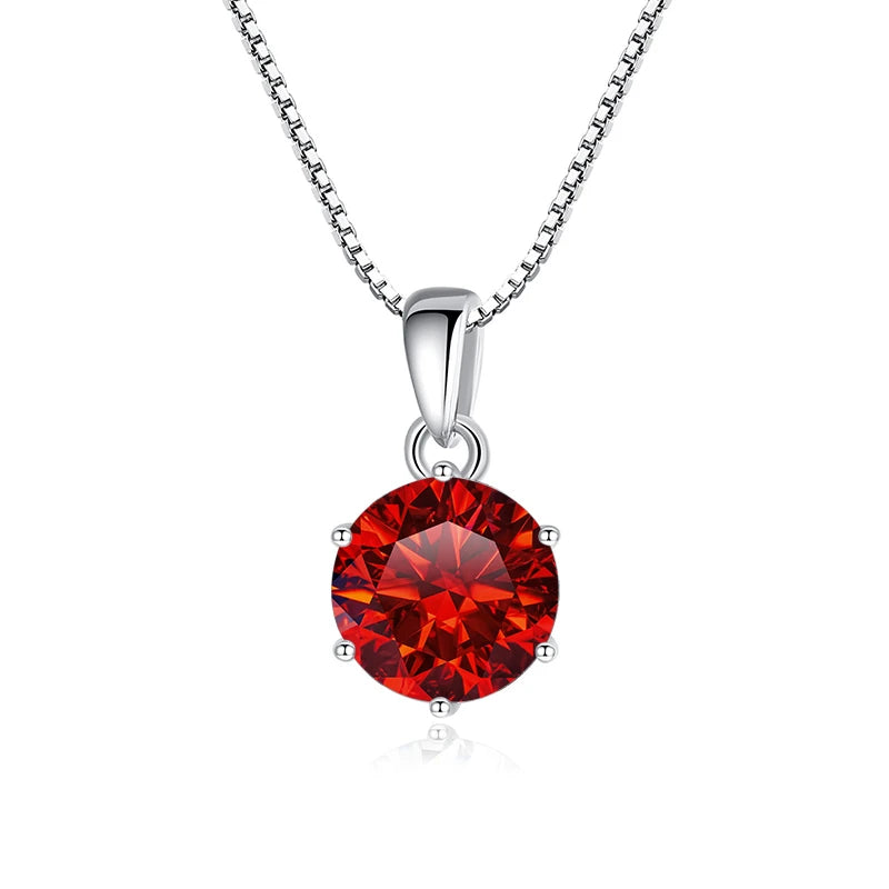 Women’s sterling silver moissanite jewelry necklace
