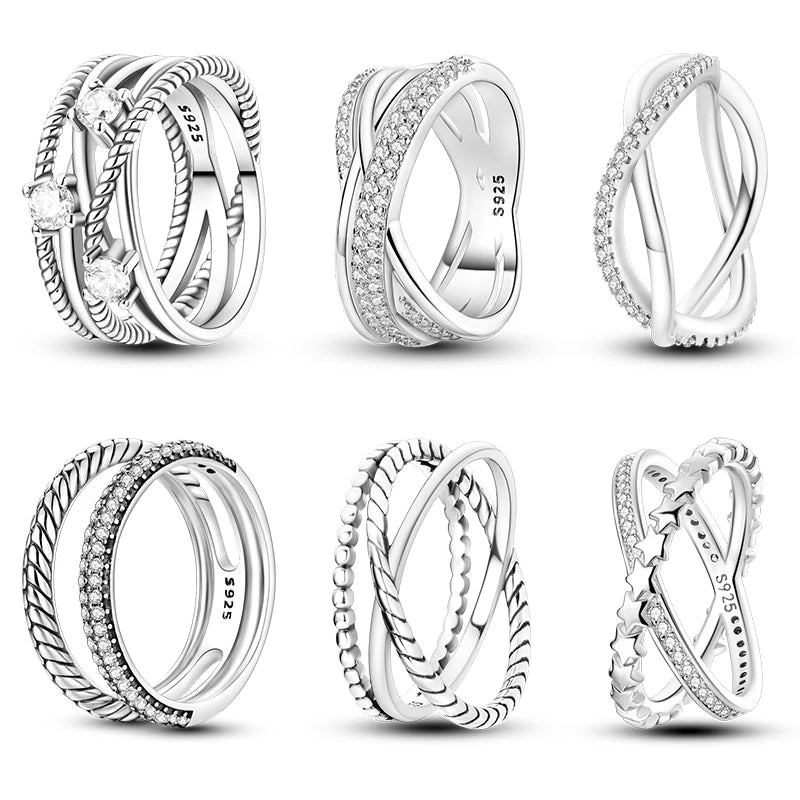 Lightweight sterling silver star jewelry ring for women
