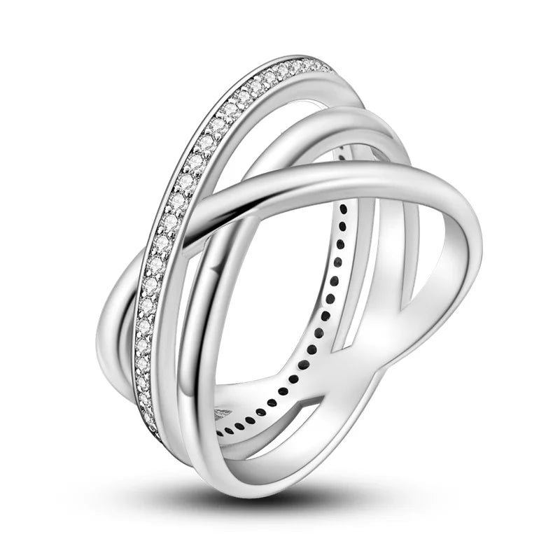 Women’s 925 silver sparkling star fashion ring
