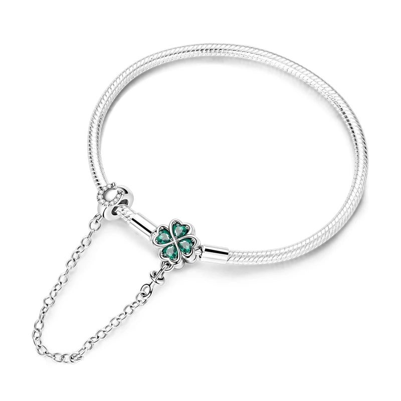 Sterling Silver Heart Charm Bracelet for Women – Gold Plated 925 Silver Jewelry