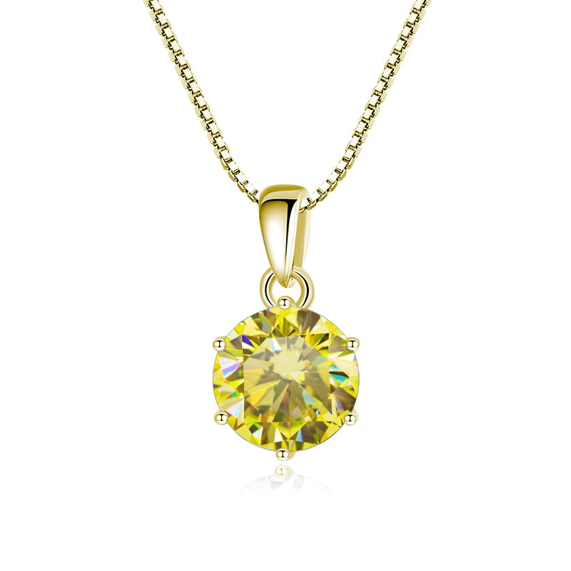 Women’s sterling silver moissanite jewelry necklace
