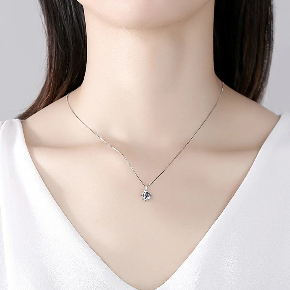 Elegant silver butterfly pendant with diamond-like sparkle
