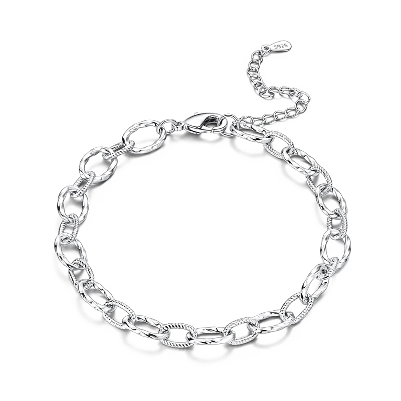 Sterling Silver Heart Charm Bracelet for Women – Gold Plated 925 Silver Jewelry