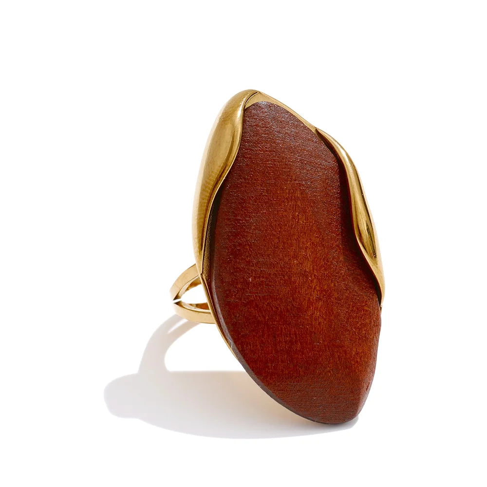 Trendy artistic geometric statement ring accessory