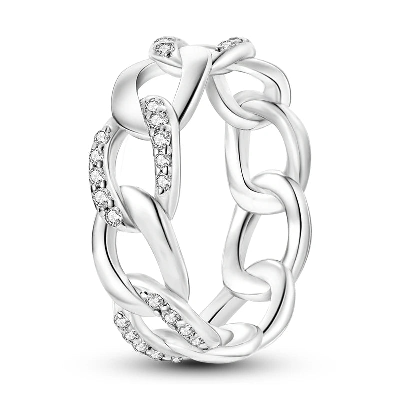Women’s 925 silver sparkling star fashion ring

