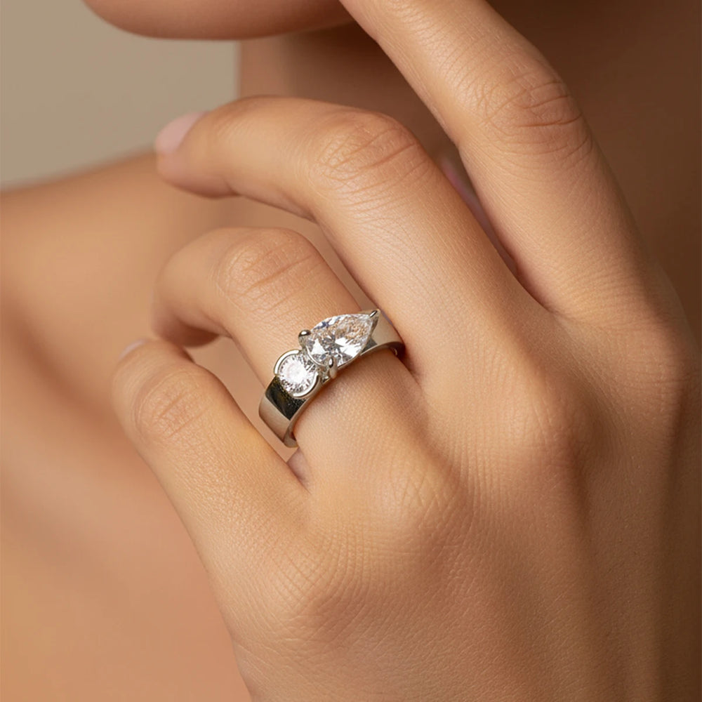 Women’s lightweight sterling silver elegant ring jewelry
