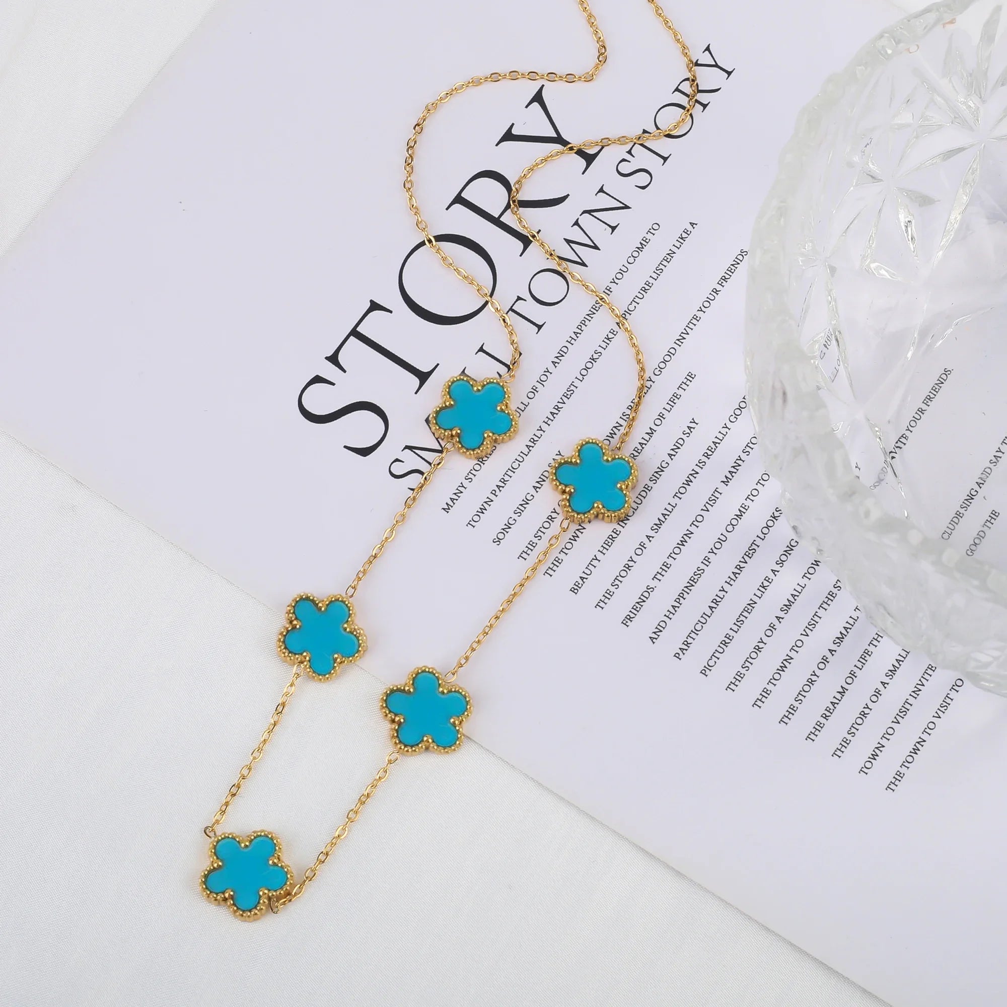 Stylish clover inspired bracelet symbolizing luck and love