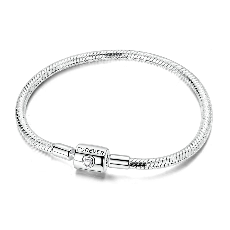 Sterling Silver Heart Charm Bracelet for Women – Gold Plated 925 Silver Jewelry