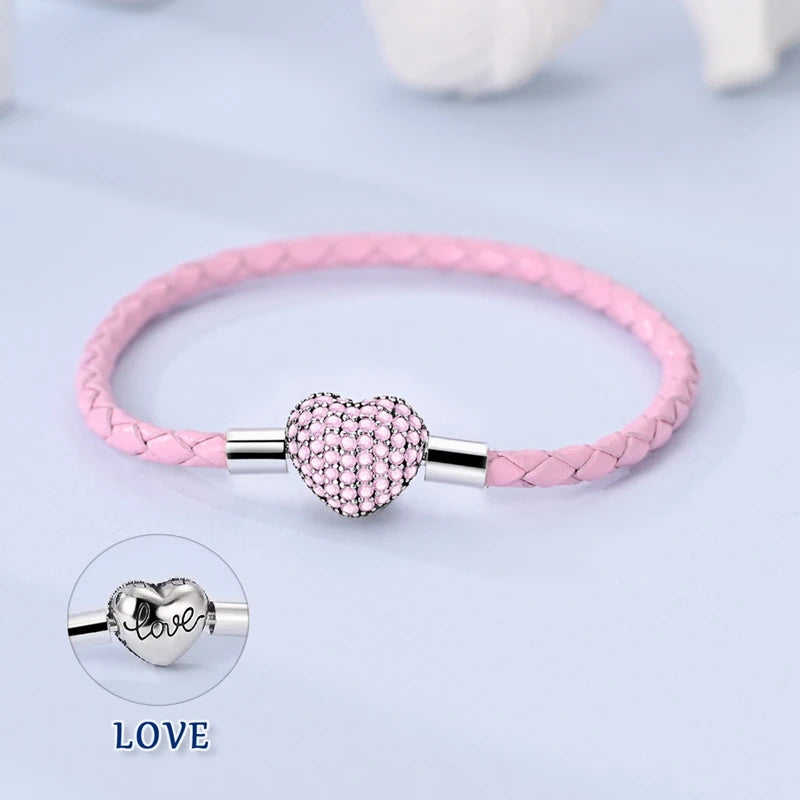 Sterling Silver Heart Charm Bracelet for Women – Gold Plated 925 Silver Jewelry