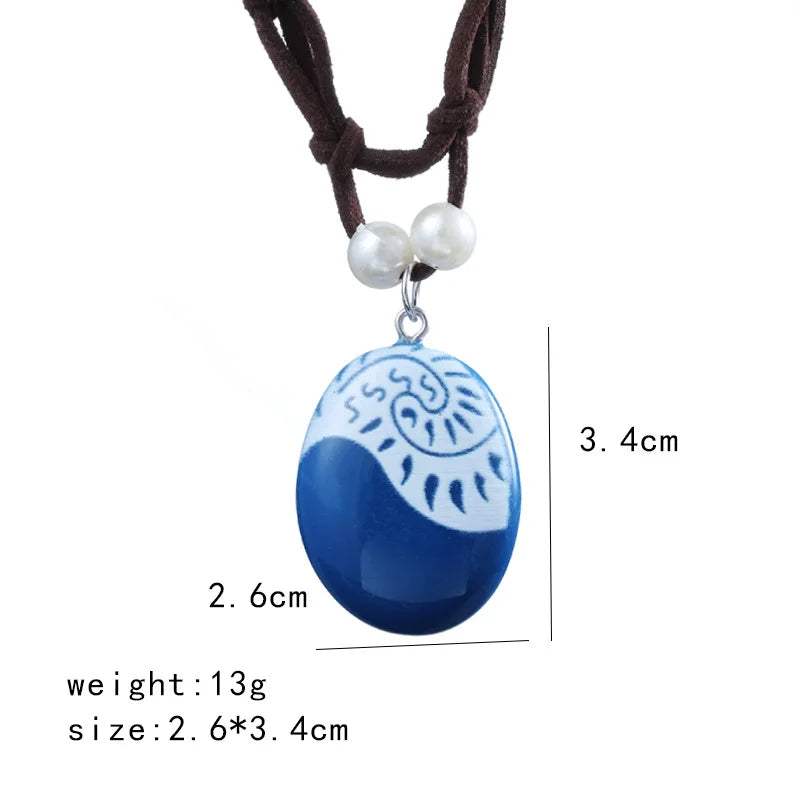 Creative cosplay rope necklace with unique pendant shape